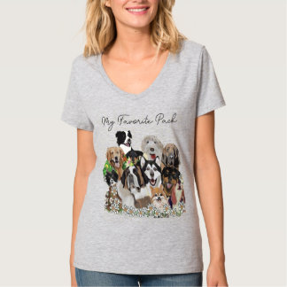 T-shirt Créez votre propre modèle de pack de chien heureux