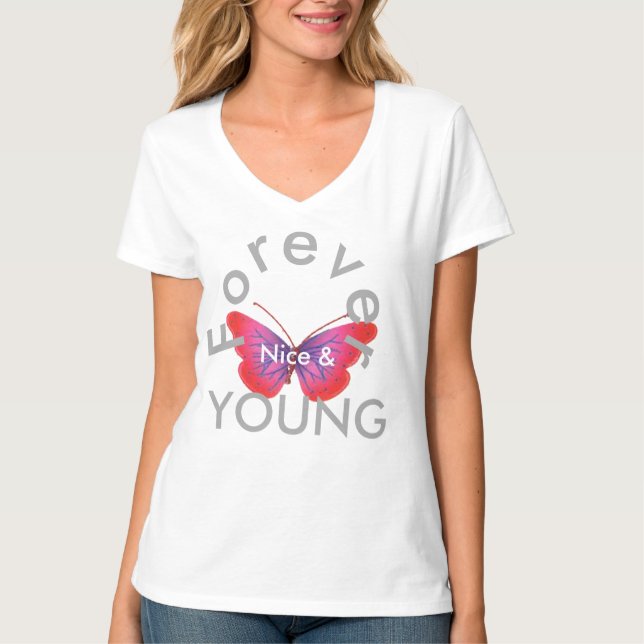 T-shirt Créez votre propre Nice et Forever Young (Devant)