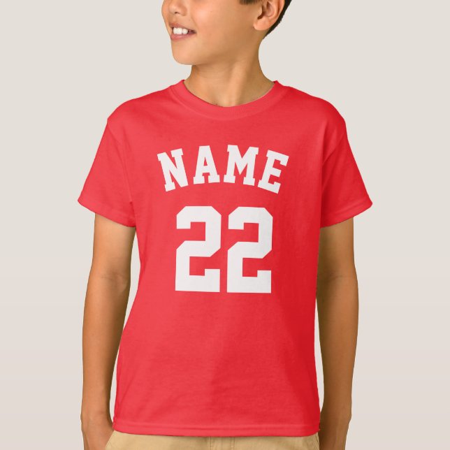 T-shirt Créez votre propre nom Numéro Sport Jersey Enfants (Devant)