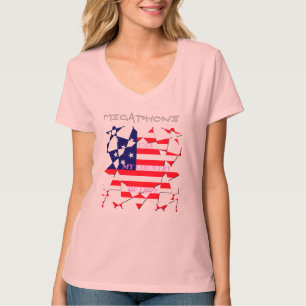 T-shirt Créez votre propre pays de mégaphone d'amour USA