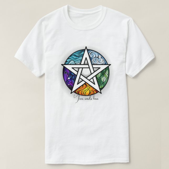 T-shirt Créez Votre Propre Pentacle Élémentaire (Design devant)