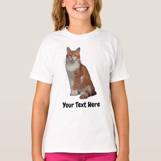 T-shirt Créez votre propre photo de chat mignon (Devant)