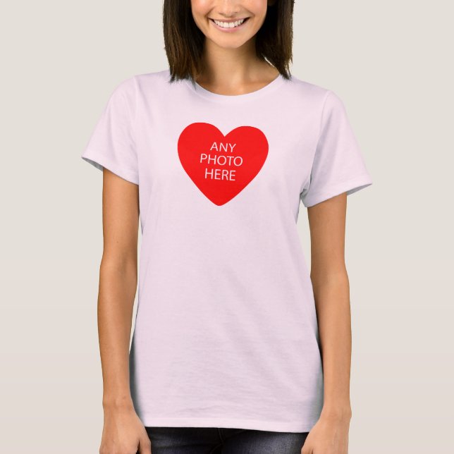 T-shirt Créez votre propre photo personnalisée HEART (Devant)