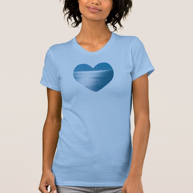 T-shirt Créez votre propre photo personnalisée SEA HEART (Devant)