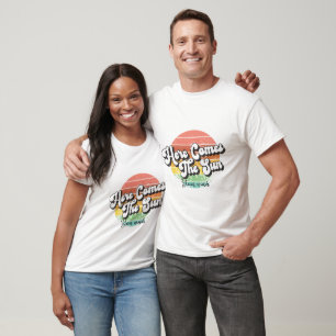 T-shirt Créez votre propre rétro Voici le soleil été