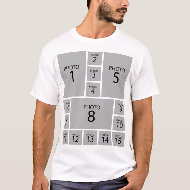 T-shirt Créez votre propre salon de 15 PHOTOS personnalisé (Devant)