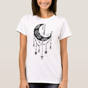 T-shirt Créez Votre Propre Silhouette de Lune Magique Bohè