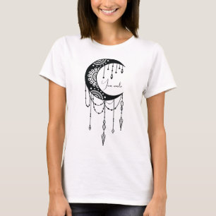 T-shirt Créez Votre Propre Silhouette de Lune Mandala Bohè