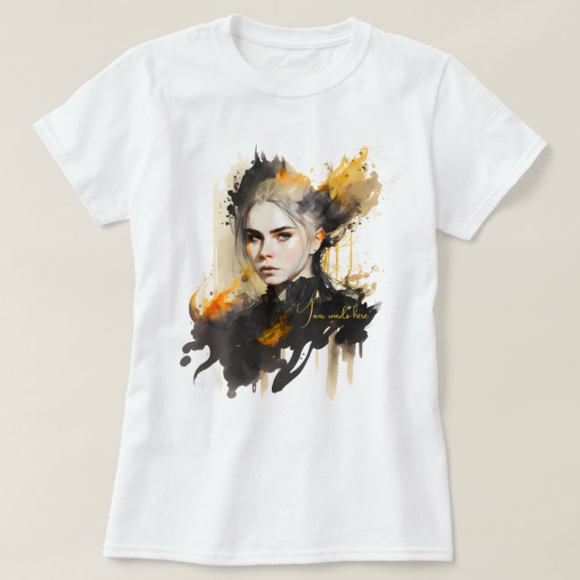 T-shirt Créez Votre Propre Sorcière Ardente (Design devant)