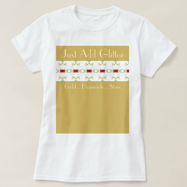 T-shirt Crème Beige Et Or (Design devant)