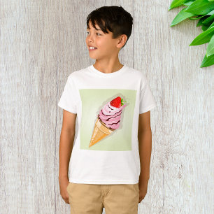 T-shirt Crème De Glace À La Fraise