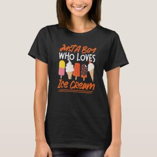 T-shirt Crème De Glace Boy Cone Popsicle Juste Un Garçon Q