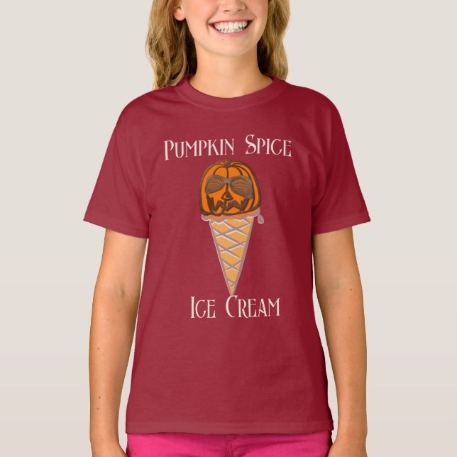 T-shirt Crème de glace citrouille épice (Devant)