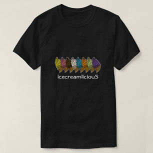 T-shirt Crème de glace Cone icecreamliciouS Texte personna