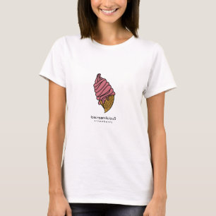 T-shirt Crème de glace de fraise rose Cone icecreamliciou