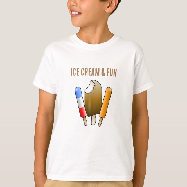 T-shirt Crème de glace et Amusants Anniversaire (Devant)