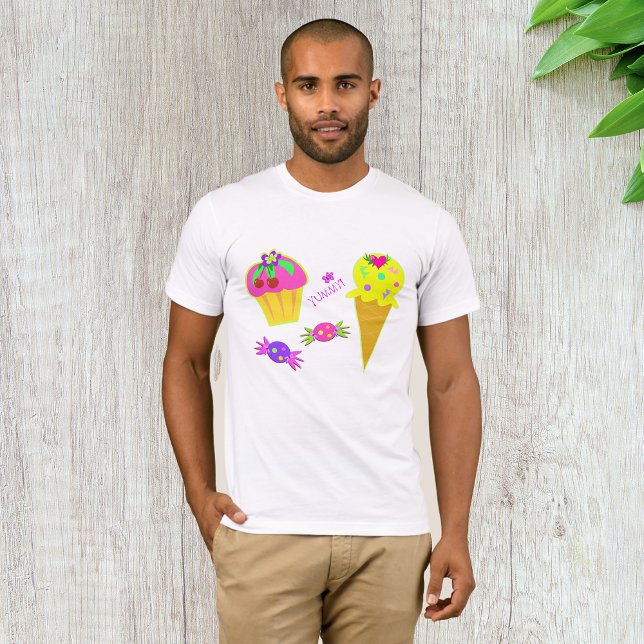 T-Shirt Crème De Glace Et Cupcake Mens (Créateur téléchargé)