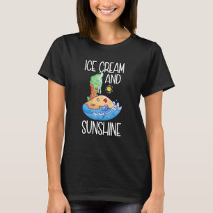 T-shirt Crème De Glace Et Soleil Été Gelato Gelato Gelée