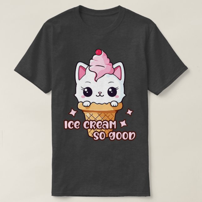 T-shirt Crème de glace Kitty Cat si bonne (Design devant)
