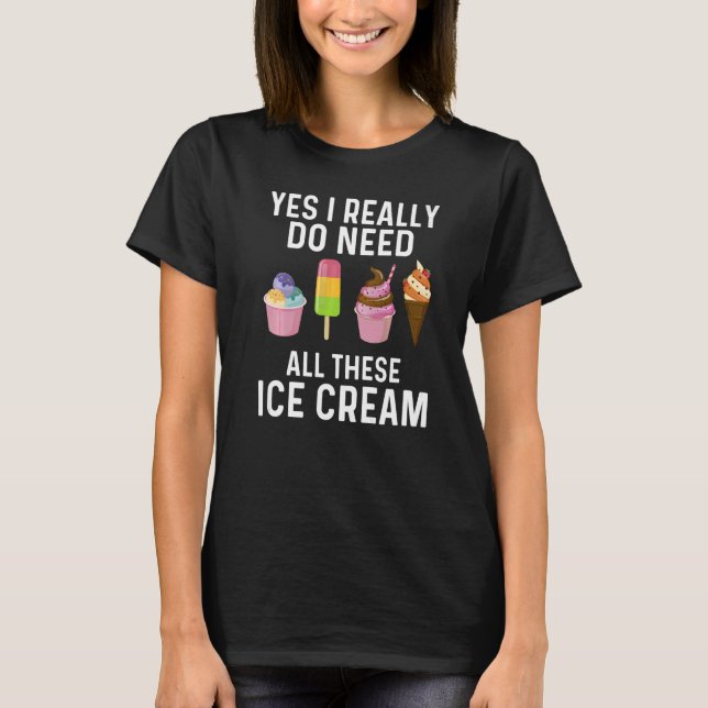 T-shirt Crème De Glace Pour Hommes Femmes Costume De Crème (Devant)