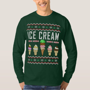 T-shirt Crème de glace Sucre de Noël moche