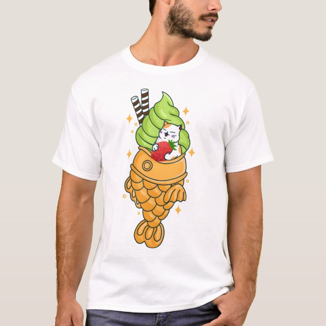 T-shirt Crème de glace Taiyaki (Devant)