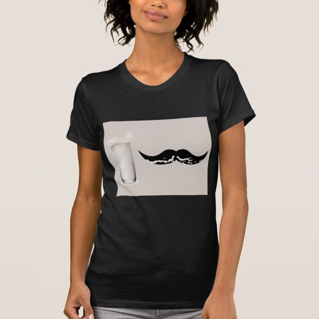 T-shirt Crème de moustache de lait (Devant)