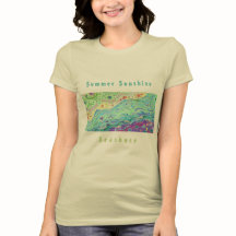 T-shirt crème douce pour femmes : Seashore Art / T