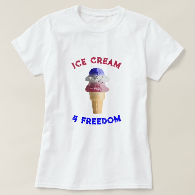 T-shirt Crème glacée 4 Liberté (Design devant)