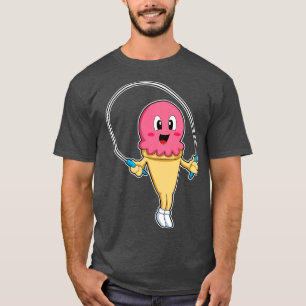 T-shirt Crème glacée à Fitness avec corde