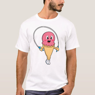 T-shirt Crème glacée à Fitness avec corde