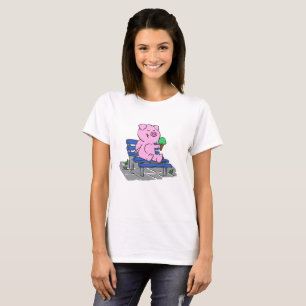 T-shirt Crème glacée amusante à manger du cochon chois