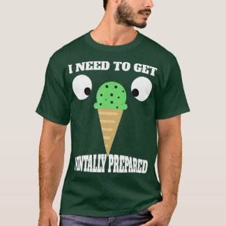 T-shirt Crème glacée au chocolat à la menthe amusante pour