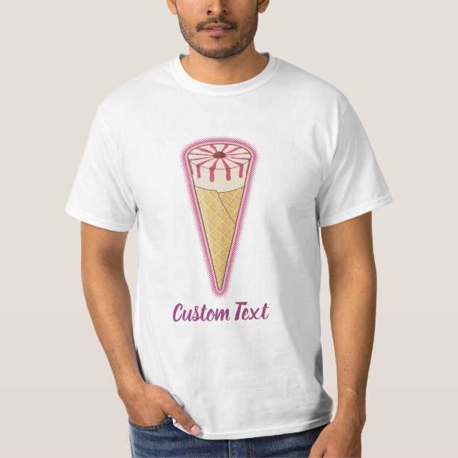 T-shirt Crème glacée au cône de sucre (Devant)