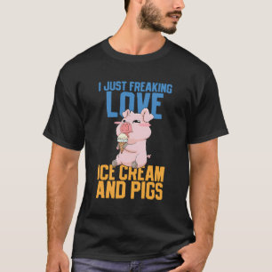 T-shirt Crème glacée Cochon Kawaii Anime Cute Cadeau