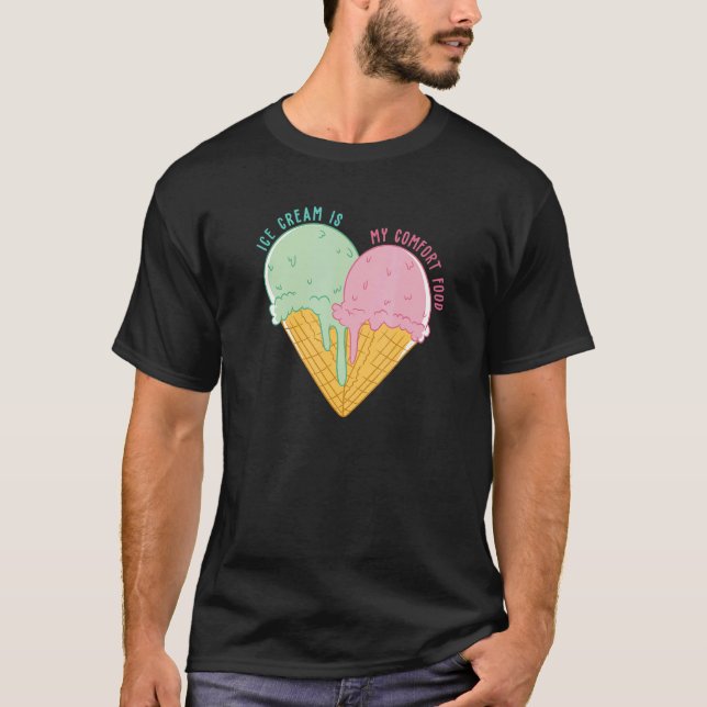 T-shirt Crème glacée Coeur Été Crème glacée Crème glacée C (Devant)