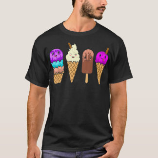 T-shirt Crème glacée Cone drôle Garçons d'été filles Graph