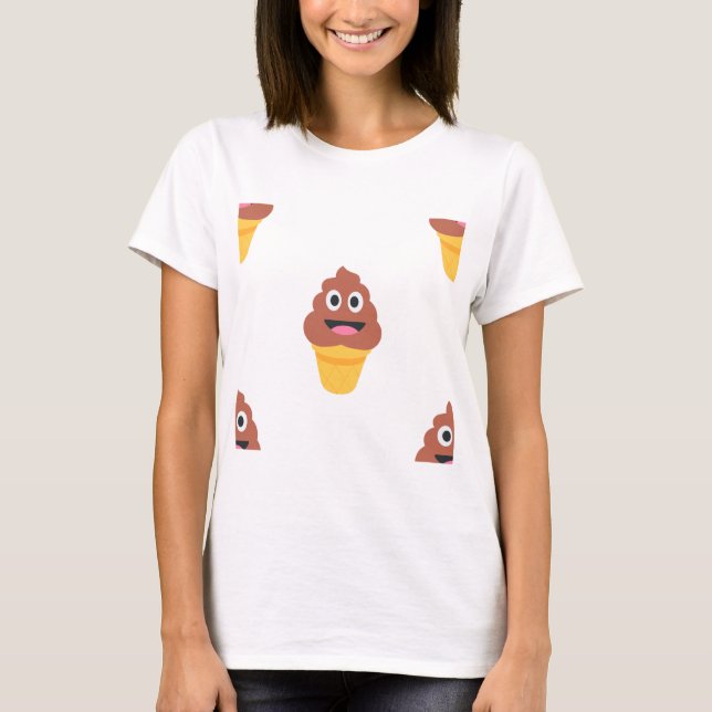T-shirt crème glacée cône émoji (Devant)