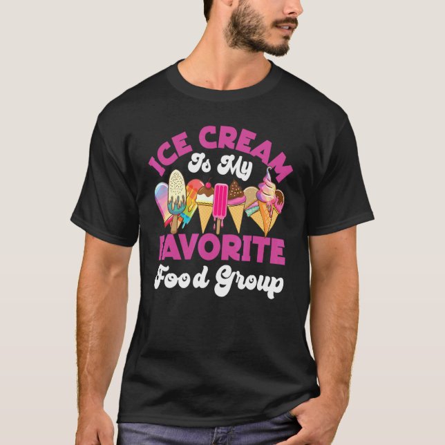 T-shirt Crème glacée Cone Popsicle Crème glacée Est Mon Fa (Devant)