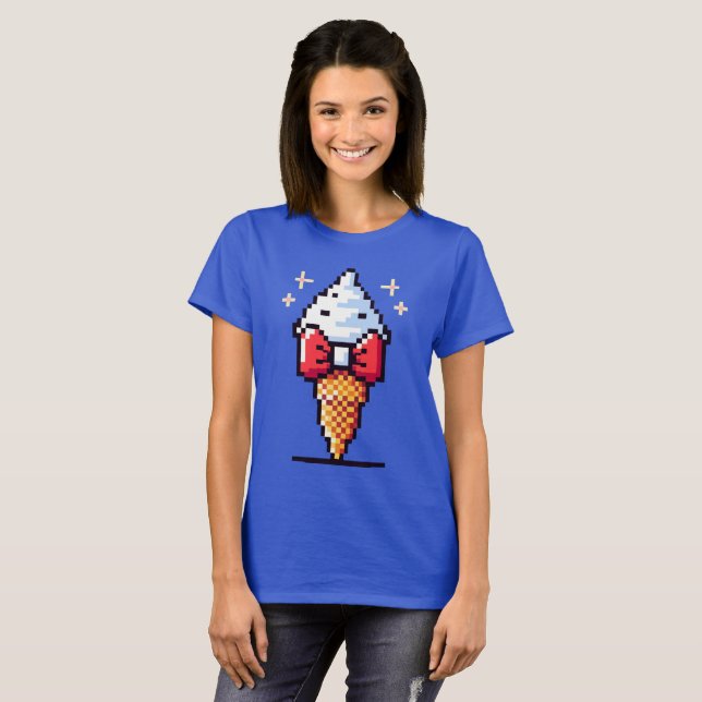 T-shirt Crème glacée Dapper - Jote Pixel Art Dessert Desig (Devant entier)