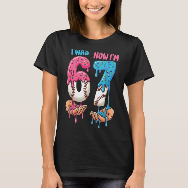 T-shirt Crème glacée de baseball j'avais 6 ans maintenant  (Devant)