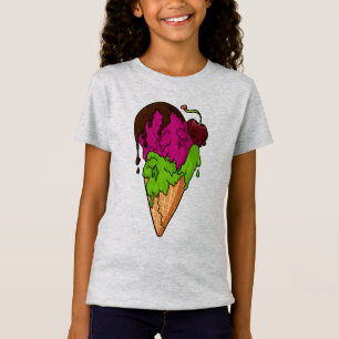 T-Shirt Crème glacée de crâne de Berry doux mortel