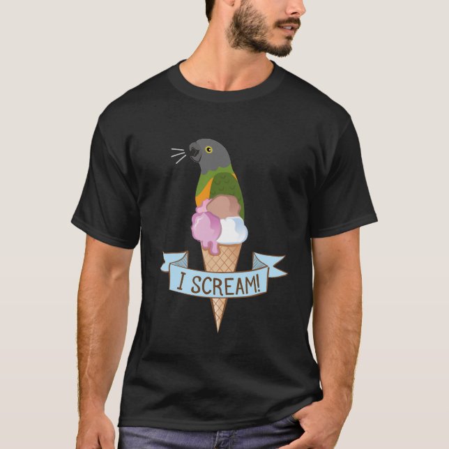 T-shirt Crème glacée de perroquet du Sénégal (Devant)