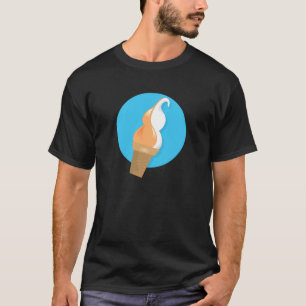 T-shirt crème glacée douce orange et vanille