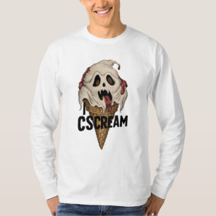 T-shirt Crème glacée fantôme éffrayante "I CSCREAM"