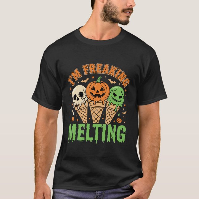 T-shirt Crème Glacée Fondante Halloween (Devant)