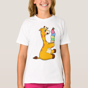 T-shirt Crème glacée Giraffe gaufre