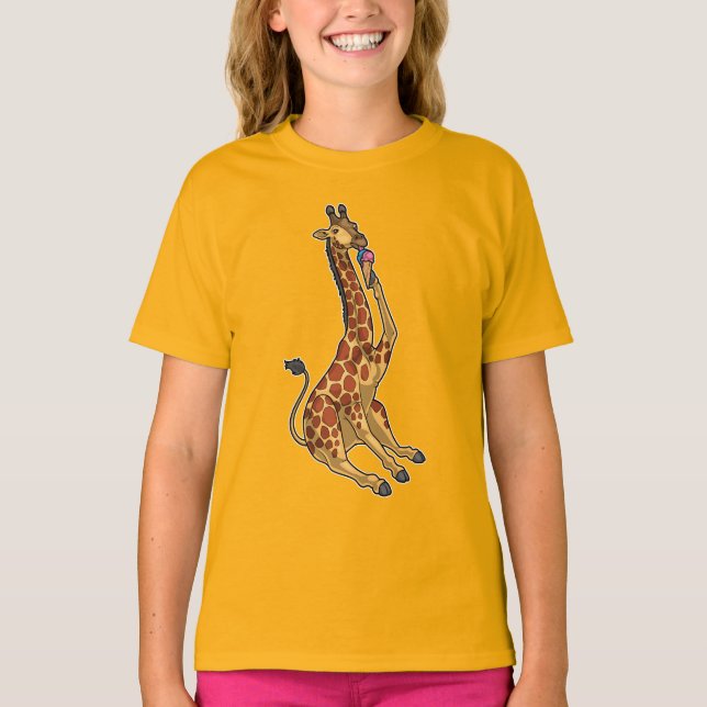 T-shirt Crème glacée Giraffe gaufre (Devant)