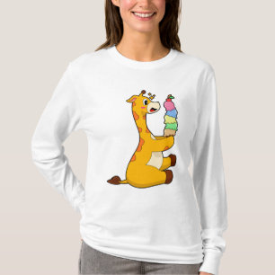T-shirt Crème glacée Giraffe gaufre