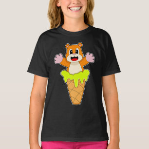 T-shirt Crème glacée Hamster Waffe